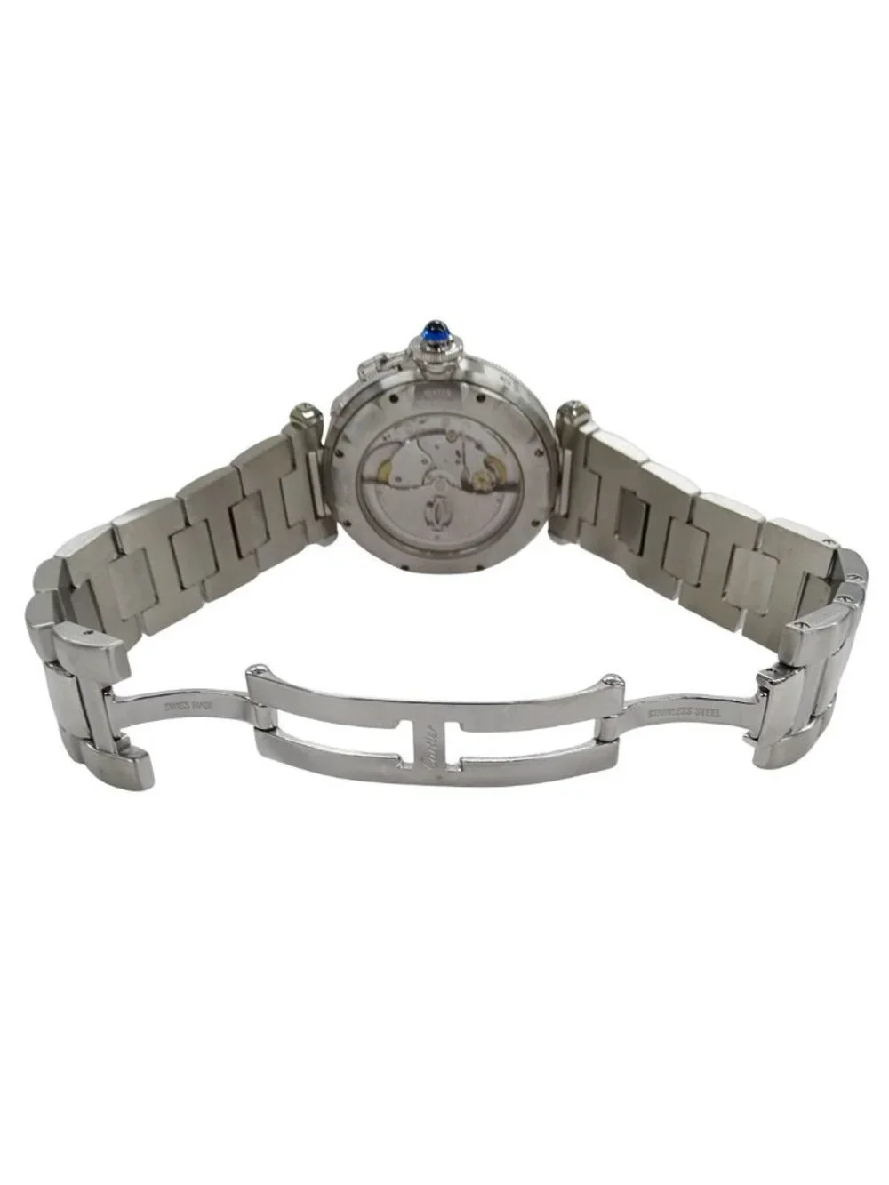 Cartier Watch Pasha Power Reserve GMT Date Automatic Winding at Stainless Steel